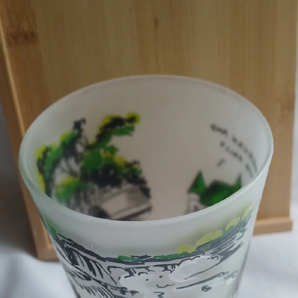 Vintage Hazel Atlas Niagara Falls Frosted Souvenir Tumbler